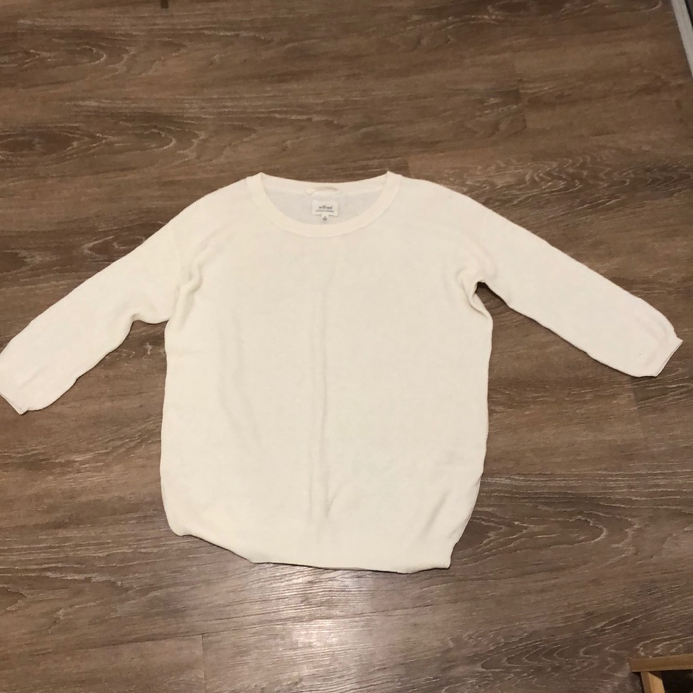 Wilfred white crew neck sweater Size: M